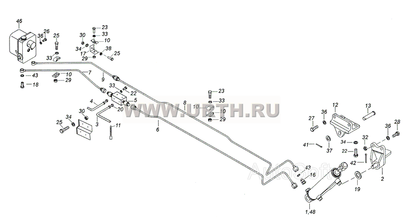 4308-5000079-10 Установка механизма опрокидывания кабины